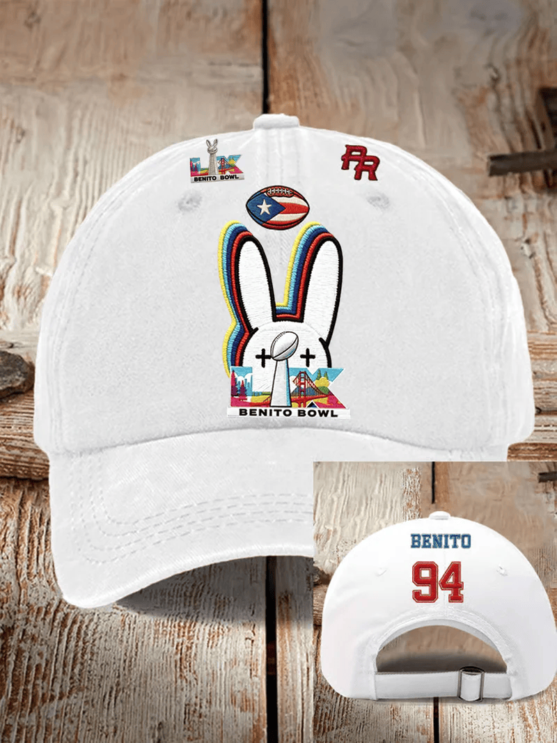Bad Bunny Super Bowl Merch 2026 Benito Bowl Hat Benito 94 Game Day Cap Gifts For Friends