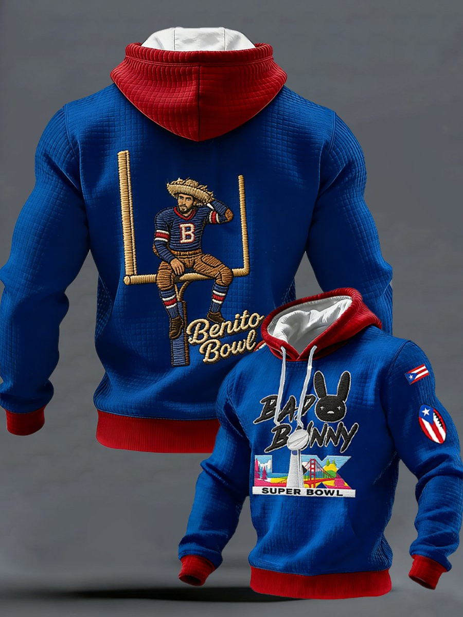 Bad Bunny Super Bowl Merch 2026 Benito Bowl Hoodie Puerto Rican Football Superbowl Merch
