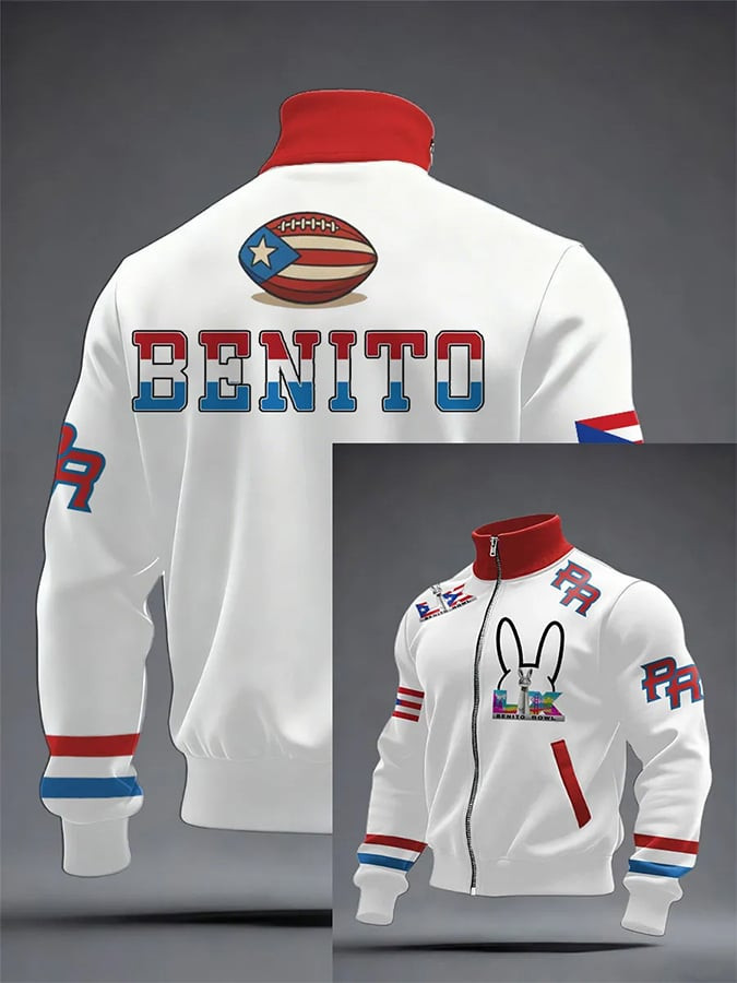 Bad Bunny Super Bowl Merch 2026 Benito Bowl Jacket Bad Bunny Puerto Rico Merch Football Gifts