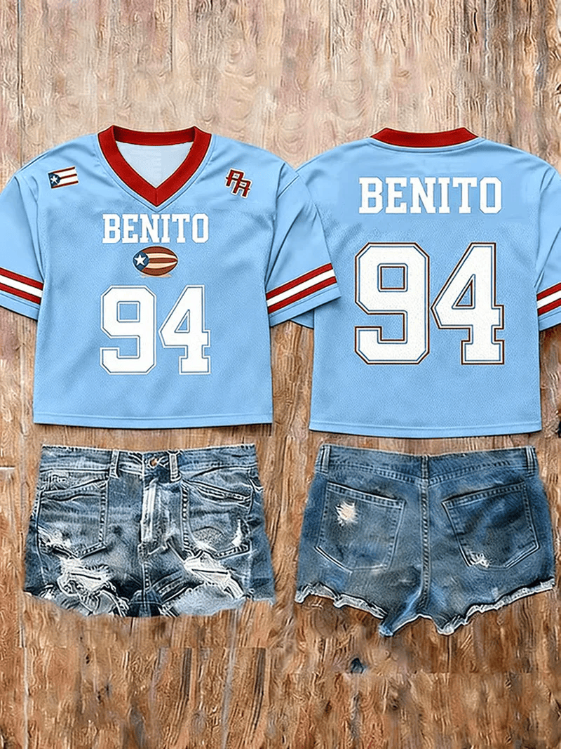 Bad Bunny Super Bowl Merch 2026 Benito Bowl Jersey Benito 94 Game Day Apparel Gifts For Sister