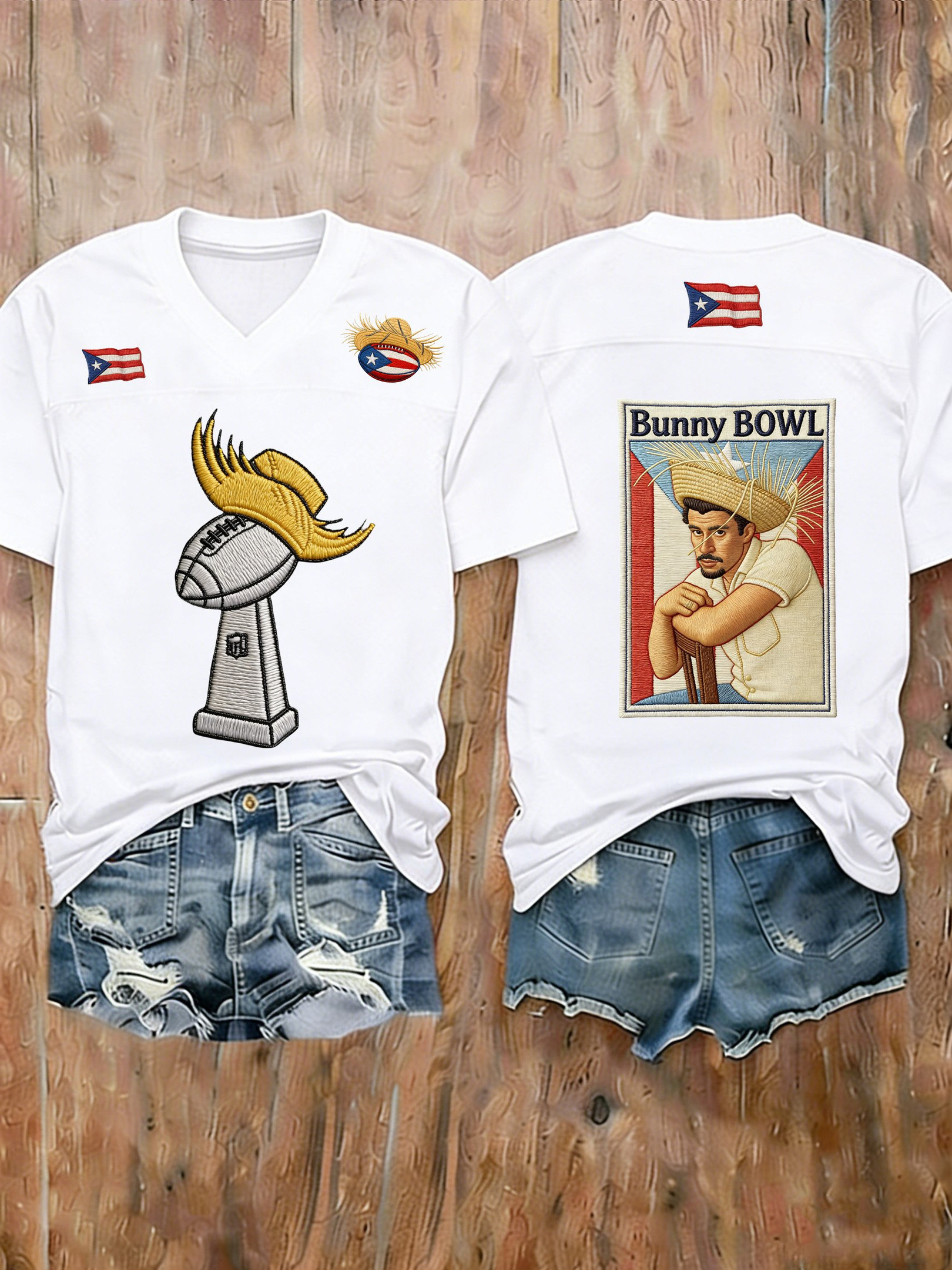 Bad Bunny Super Bowl Merch 2026 Benito Bowl Jersey Football Lovers Gifts For Game Day