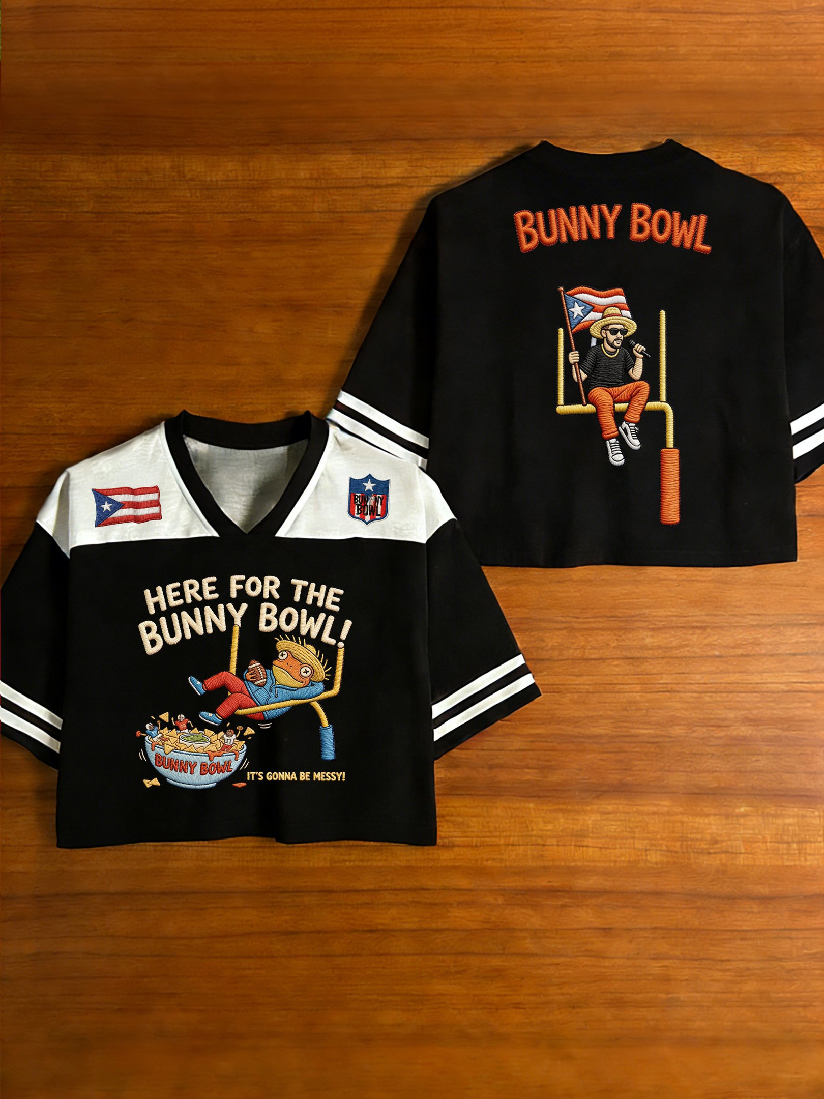 Bad Bunny Super Bowl Merch 2026 Benito Bowl Jersey Game Day Gifts For Sister