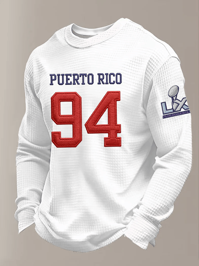 Bad Bunny Super Bowl Merch 2026 Benito Bowl Long Sleeve T-Shirt 94 Puerto Rican Football Shirt