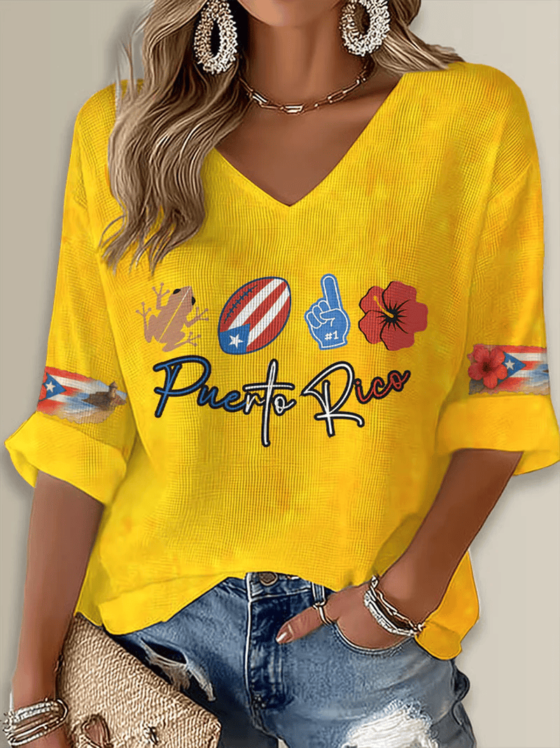 Bad Bunny Super Bowl Merch 2026 Benito Bowl Long Sleeve V-Neck T-Shirt Puerto Rican Football Shirt