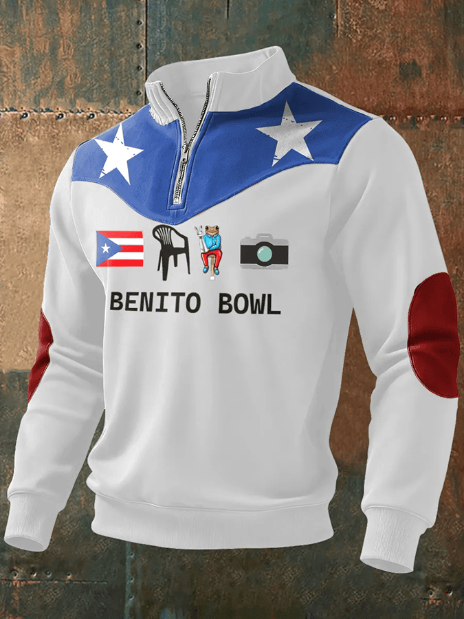 Bad Bunny Super Bowl Merch 2026 Benito Bowl Quarter Zip Sweatshirt Bad Bunny Superbowl Merch
