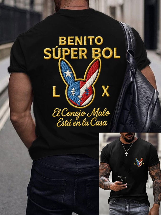 Bad Bunny Super Bowl Merch 2026 Benito Bowl Shirt Bad Bunny T-Shirt Football Apparel Father Gift