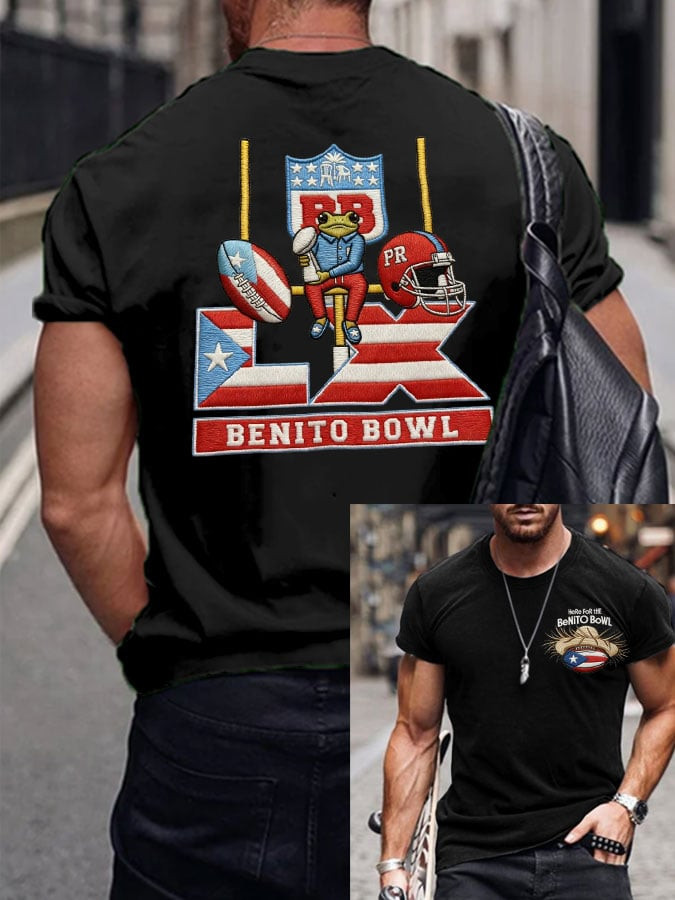 Bad Bunny Super Bowl Merch 2026 Benito Bowl Shirt Bad Bunny T-Shirt Puerto Rican Football Gifts