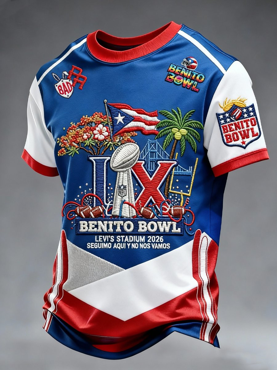 Bad Bunny Super Bowl Merch 2026 Benito Bowl Shirt Puerto Rican Clothes Bad Bunny T-Shirt
