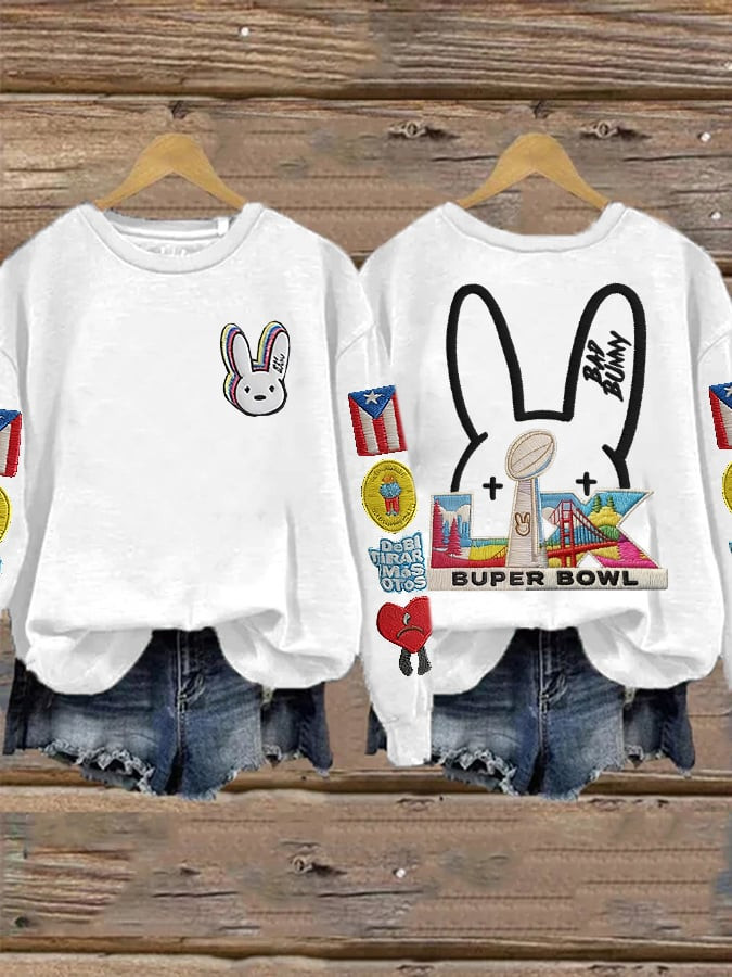 Bad Bunny Super Bowl Merch 2026 Benito Bowl Sweatshirt Gifts For Puerto Rican Football Fans
