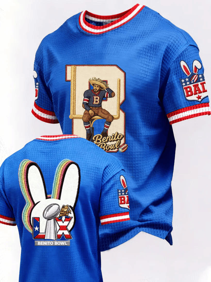 Bad Bunny Super Bowl Merch 2026 Benito Bowl T-Shirt Bad Bunny Shirt Puerto Rican Football Merch