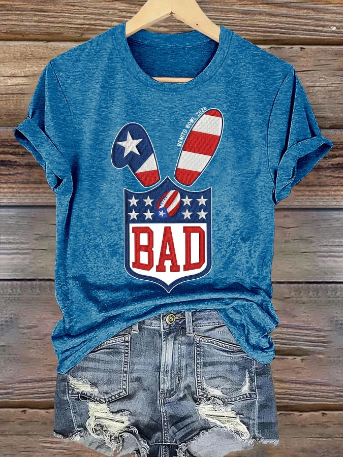 Bad Bunny Super Bowl Merch 2026 Benito Bowl T-Shirt Puerto Rican Football Shirt Women's