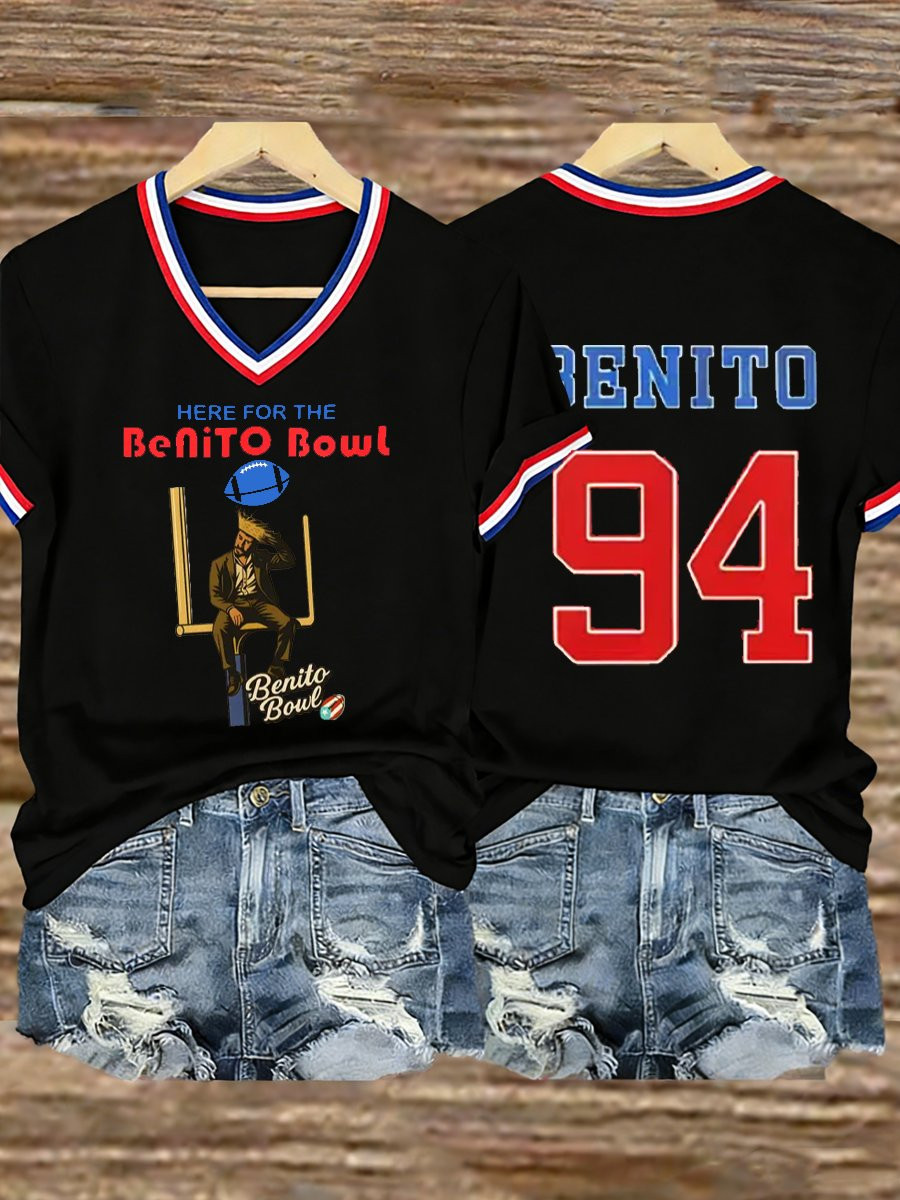Bad Bunny Super Bowl Merch 2026 Benito Bowl V-Neck Shirt Bad Bunny T-Shirt Game Day Apparel Bad Bunny Super Bowl Merch 2026 Benito Bowl V-Neck Shirt Bad Bunny T-Shirt Game Day Apparel