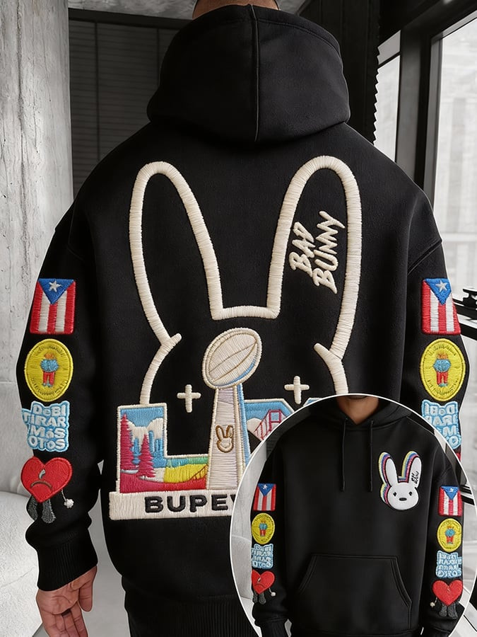 Bad Bunny Super Bowl Merch 2026 Benito Bowl Zip Hoodie Puerto Rican Rapper Fan Merch