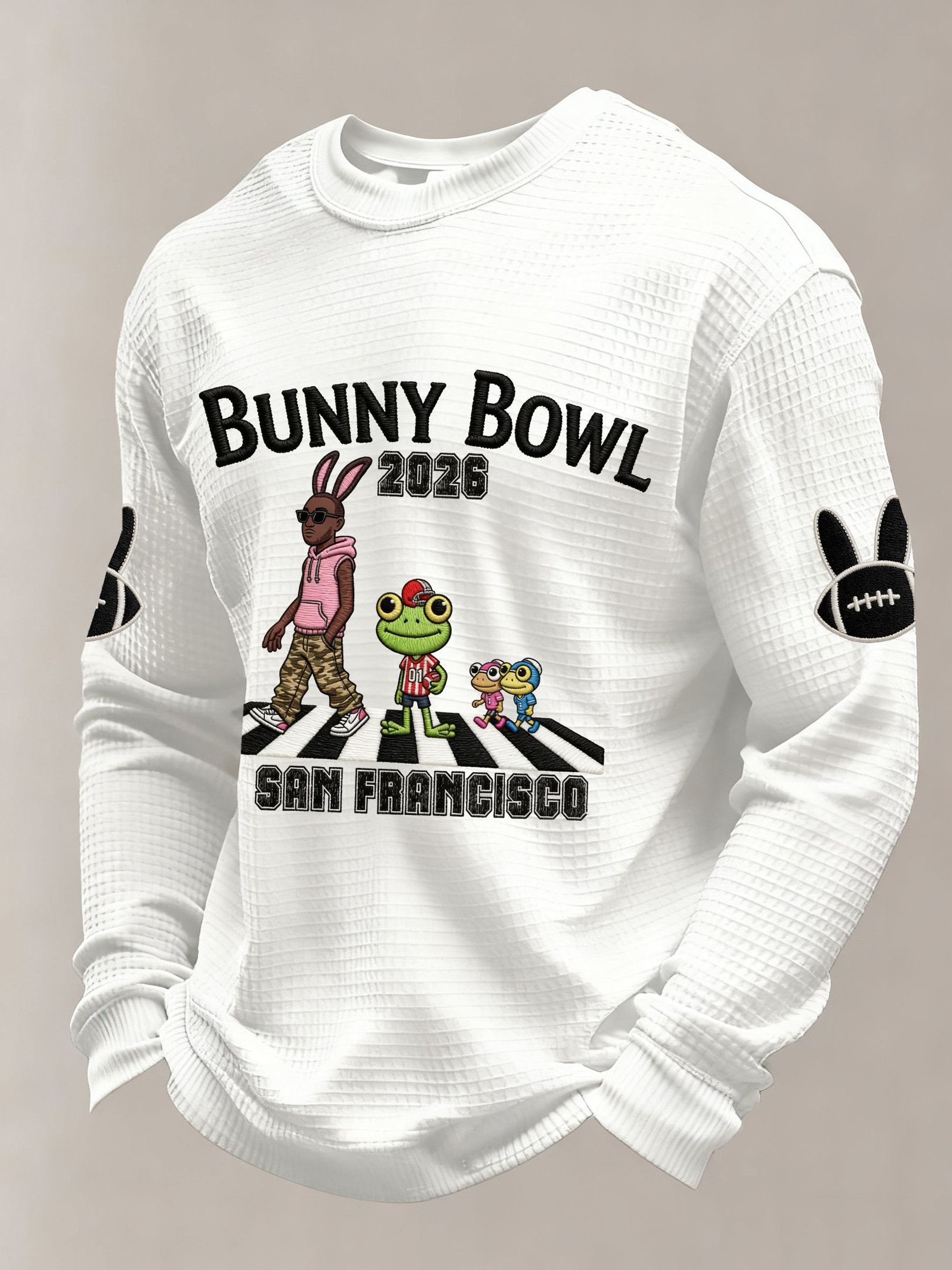 Bad Bunny Super Bowl Merch 2026 Bunny Bowl 2026 San Francisco Long Sleeve T-Shirt Fan Gift Ideas