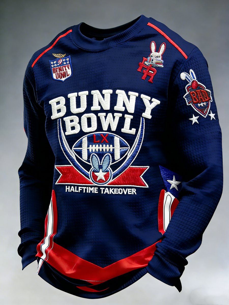 Bad Bunny Super Bowl Merch 2026 Bunny Bowl Long Sleeve T-Shirt Puerto Rican Benito Bowl Merch
