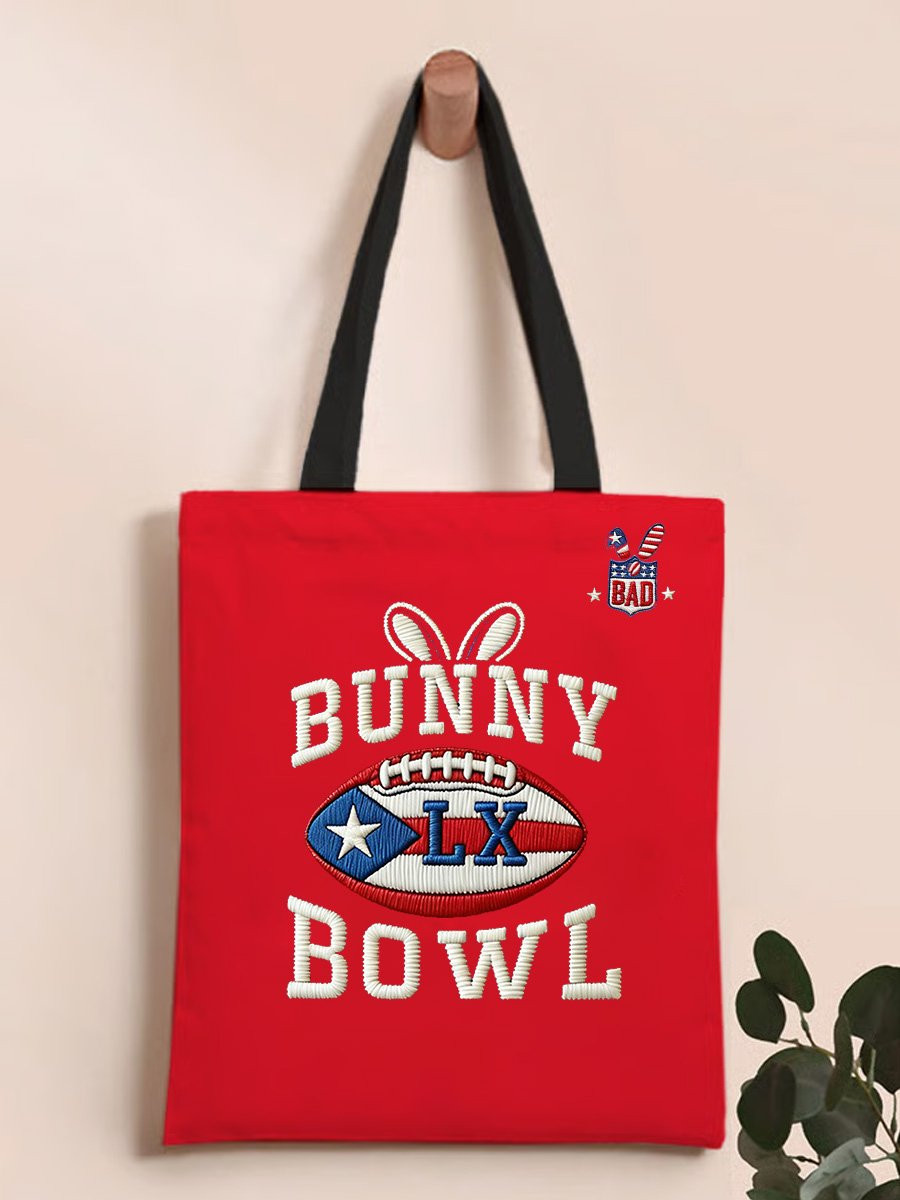 Bad Bunny Super Bowl Merch 2026 Bunny Bowl LX Tote Bag Benito Bowl Merch Gifts For Football Fan Bad Bunny Super Bowl Merch 2026 Bunny Bowl LX Tote Bag Benito Bowl Merch Gifts For Football Fan