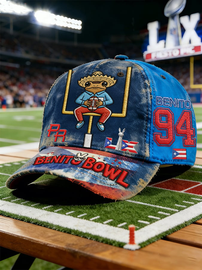 Bad Bunny Super Bowl Merch 2026 Frog Benito Bowl Hat Puerto Rican Football Gifts For Fans