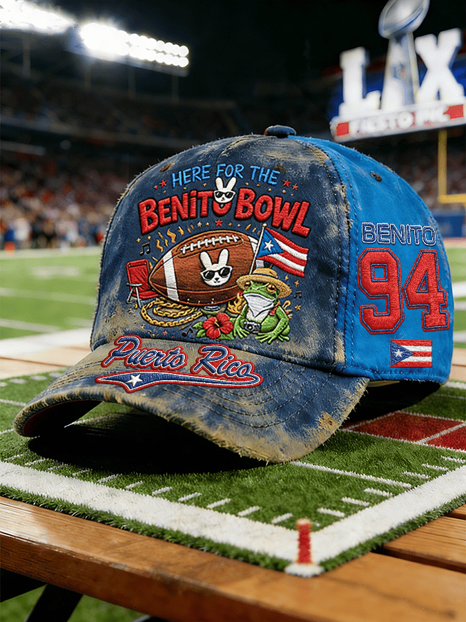 Bad Bunny Super Bowl Merch 2026 Frog Here For The Benito Bowl Puerto Rican Hat Gifts For Fans