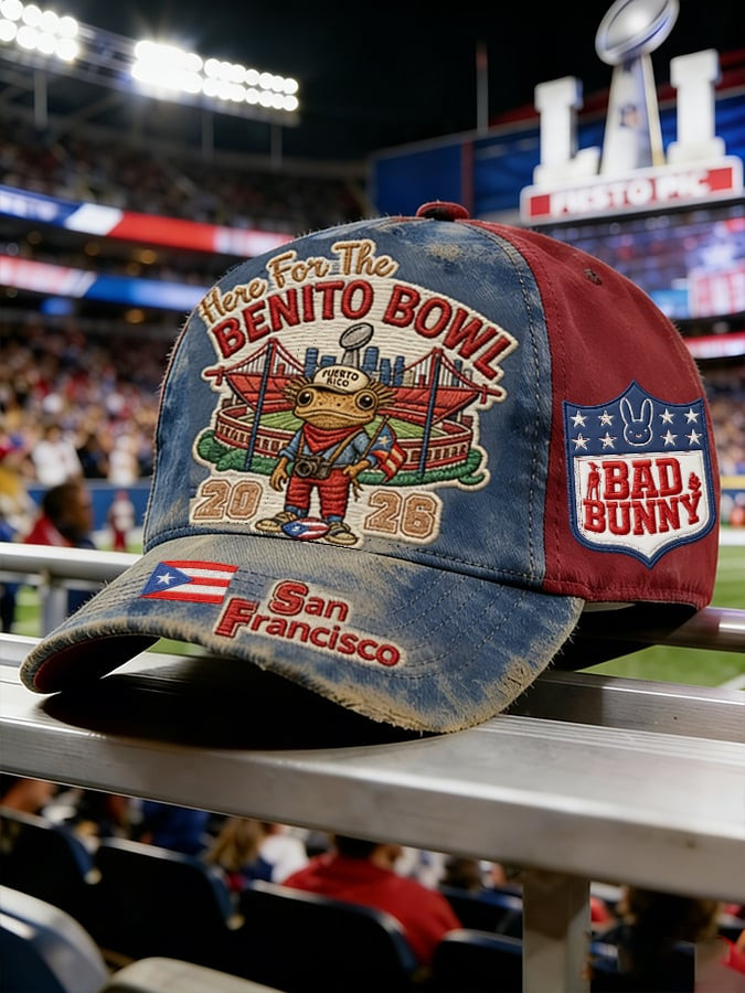 Bad Bunny Super Bowl Merch 2026 Frog Here For The Benito Bowl San Francisco Hat Fans Gifts Bad Bunny Super Bowl Merch 2026 Frog Here For The Benito Bowl San Francisco Hat Fans Gifts
