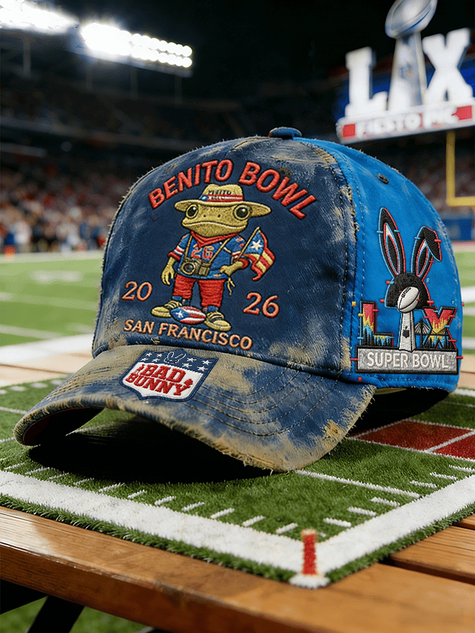 Bad Bunny Super Bowl Merch 2026 Frog Team Benito Puerto Rican Hat Gifts For Fans