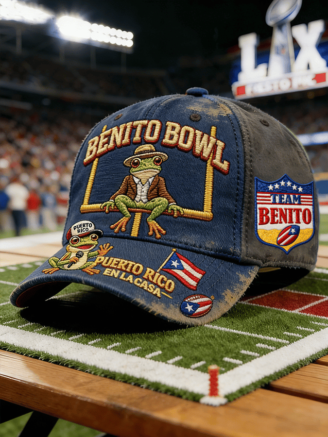 Bad Bunny Super Bowl Merch 2026 Frog Team Benito Puerto Rican Hat Gifts For Fans Bad Bunny Super Bowl Merch 2026 Frog Team Benito Puerto Rican Hat Gifts For Fans