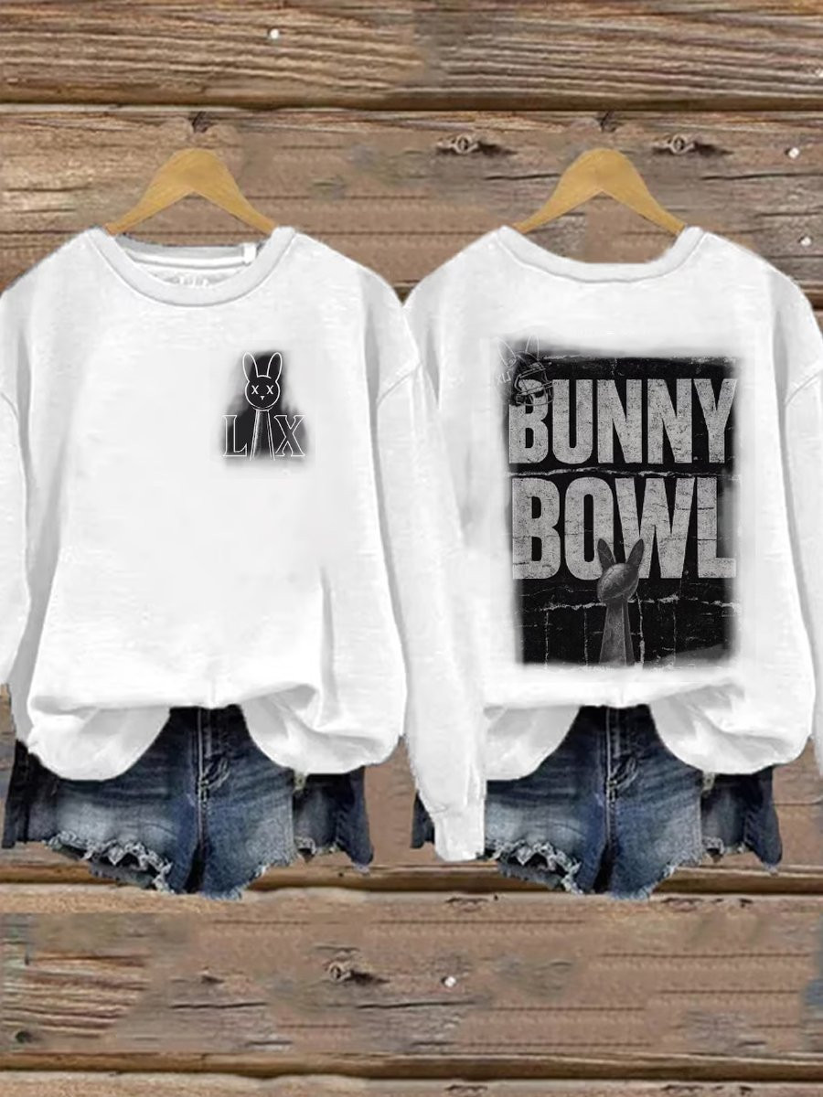 Bad Bunny Super Bowl Merch 2026 Game Day Benito Bowl Sweatshirt Bunny Bowl Apparel White Bad Bunny Super Bowl Merch 2026 Game Day Benito Bowl Sweatshirt Bunny Bowl Apparel White