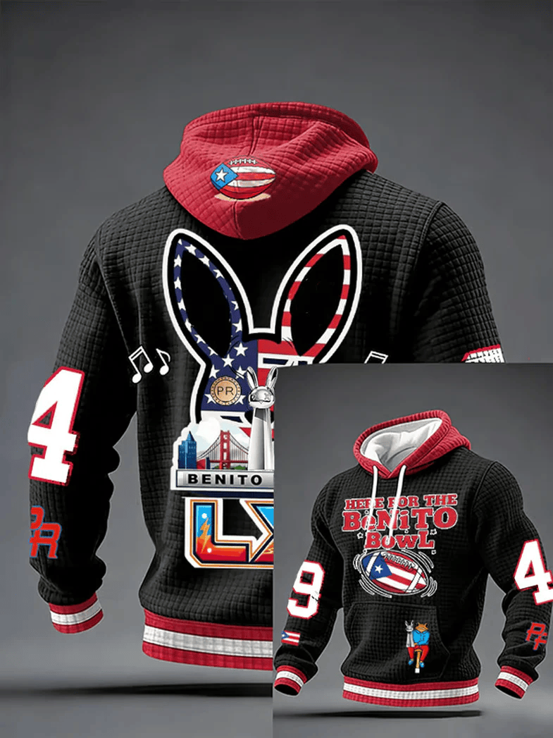 Bad Bunny Super Bowl Merch 2026 Here For Benito Bowl Hoodie Puerto Rican Football Apparel