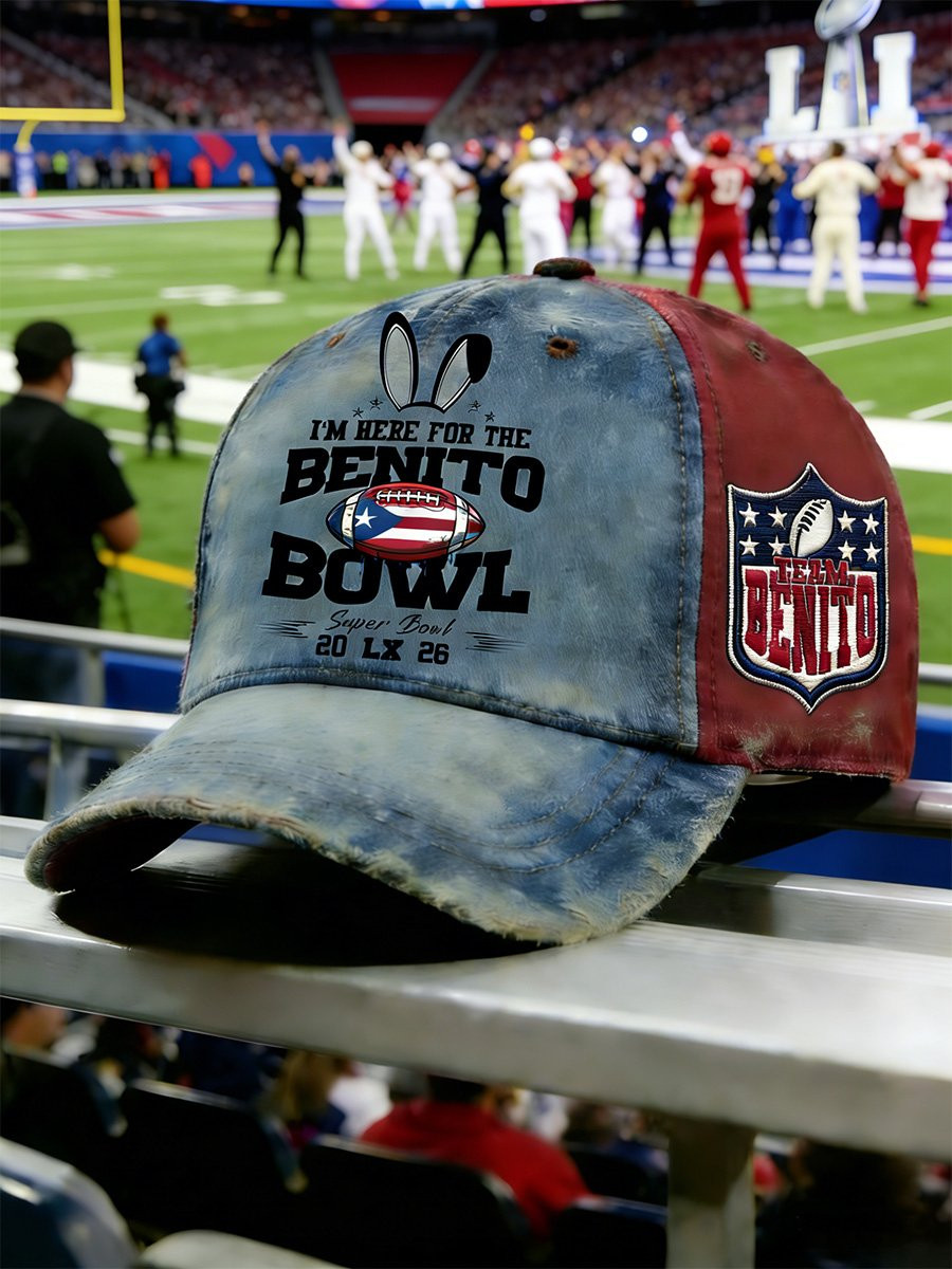 Bad Bunny Super Bowl Merch 2026 Here For The Benito Bowl Hat Game Day Hat Gifts For Father