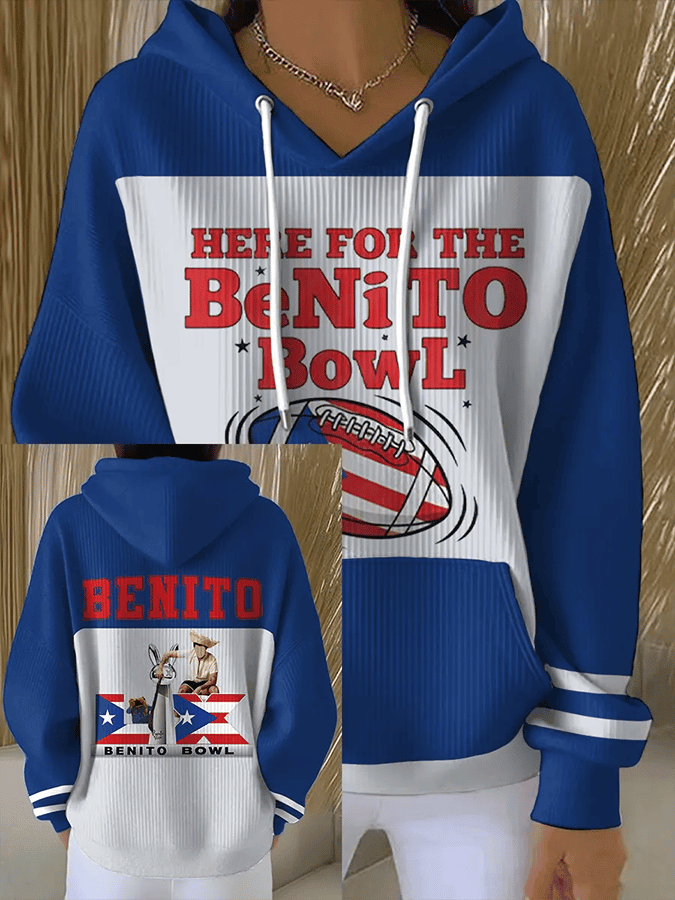 Bad Bunny Super Bowl Merch 2026 Here For The Benito Bowl Hoodie Bad Bunny Merch Women's