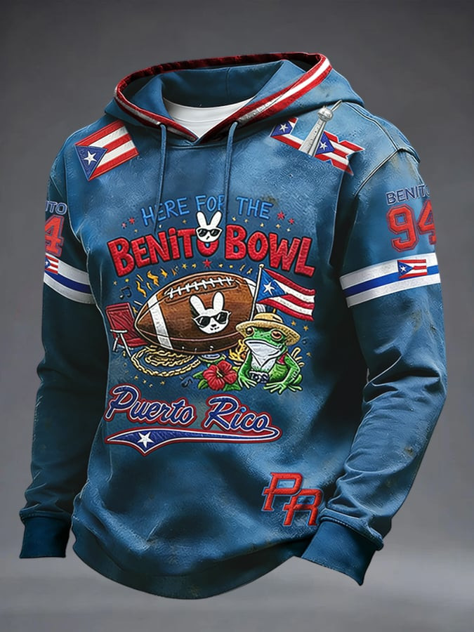 Bad Bunny Super Bowl Merch 2026 Here For The Benito Bowl Hoodie Bad Bunny Puerto Rico Merch