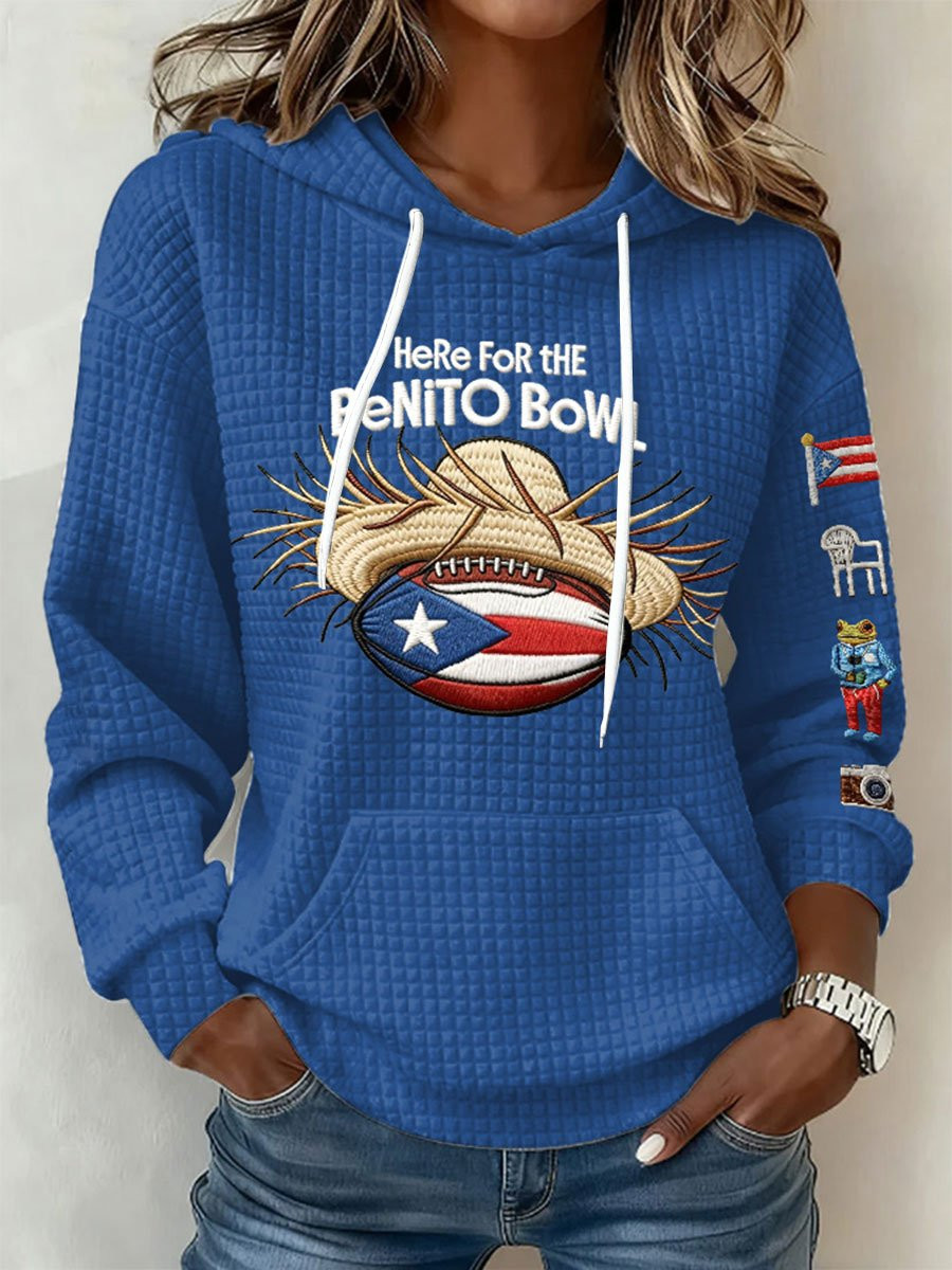 Bad Bunny Super Bowl Merch 2026 Here For The Benito Bowl Hoodie Bad Bunny Super Bowl Hoodie Blue Bad Bunny Super Bowl Merch 2026 Here For The Benito Bowl Hoodie Bad Bunny Super Bowl Hoodie Blue