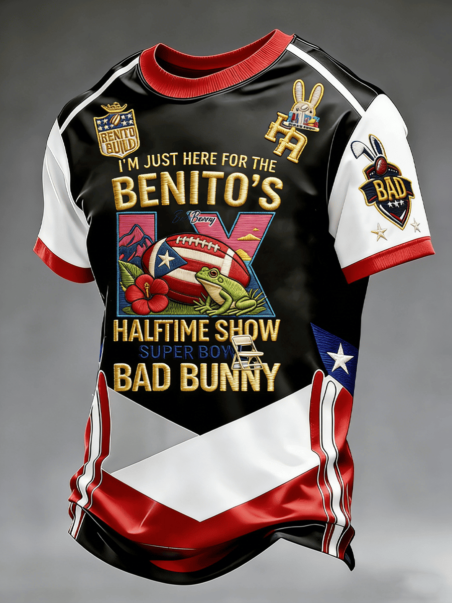 Bad Bunny Super Bowl Merch 2026 Here For The Benito Bowl Shirt Unique Gifts For Football Fans Bad Bunny Super Bowl Merch 2026 Here For The Benito Bowl Shirt Unique Gifts For Football Fans