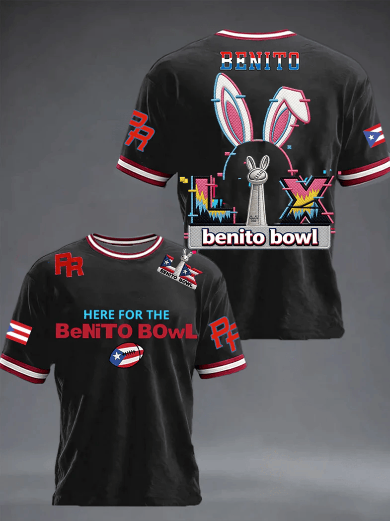Bad Bunny Super Bowl Merch 2026 Here For The Benito Bowl T-Shirt Bad Bunny Shirt Fans Gifts
