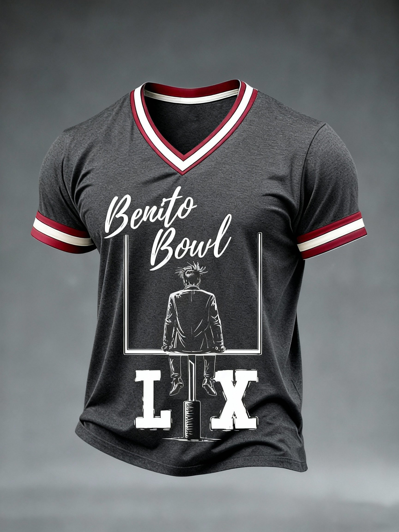 Bad Bunny Super Bowl Merch 2026 Here For The Benito Bowl V-Neck Shirt Puerto Rican Fan Shirt