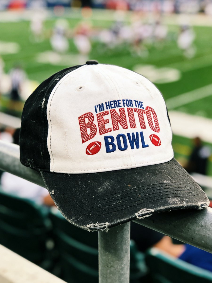 Bad Bunny Super Bowl Merch 2026 I'm Here For The Benito Bowl Hat Embroidered Gifts For Brother Bad Bunny Super Bowl Merch 2026 I'm Here For The Benito Bowl Hat Embroidered Gifts For Brother