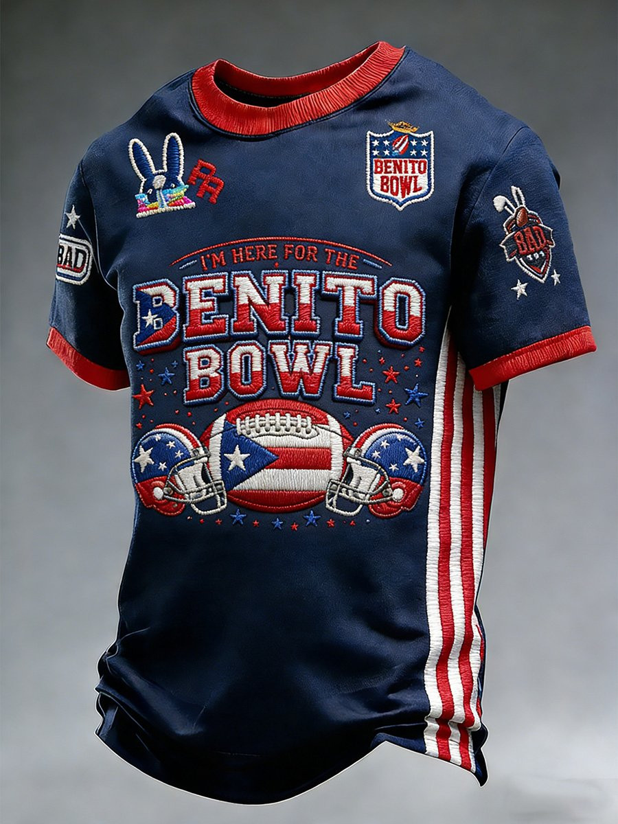 Bad Bunny Super Bowl Merch 2026 I'm Here For The Benito Bowl T-Shirt For Fan Puerto Rican Merch