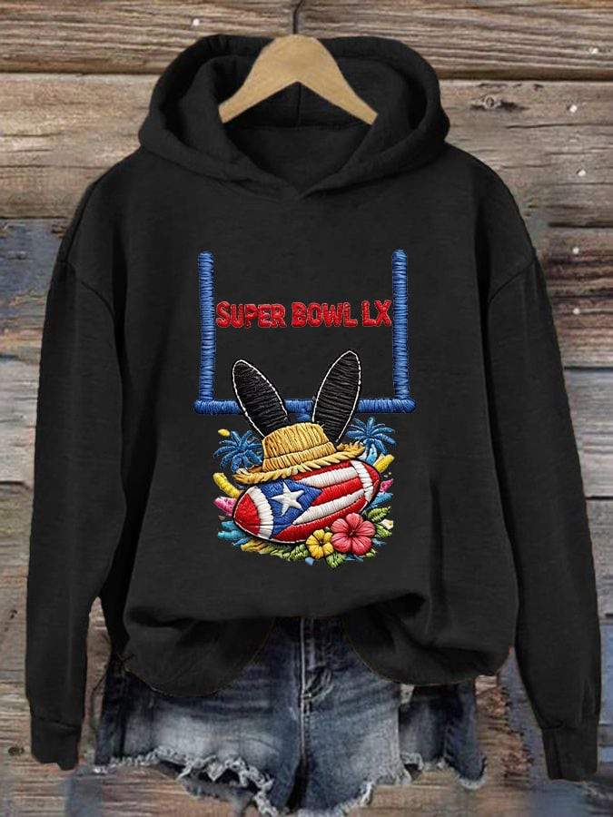 Bad Bunny Super Bowl Merch 2026 Puerto Rican Football Benito Bowl Hoodie Super Bowl LX Hoodie