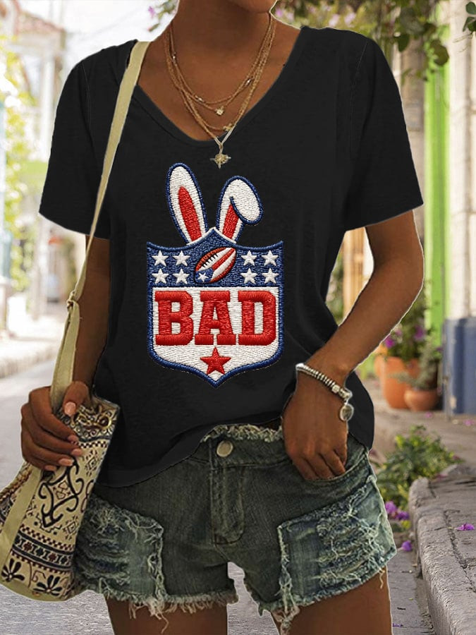 Bad Bunny Super Bowl Merch 2026 Puerto Rican Football Benito Bowl V-Neck T-Shirt Fan Gift Ideas