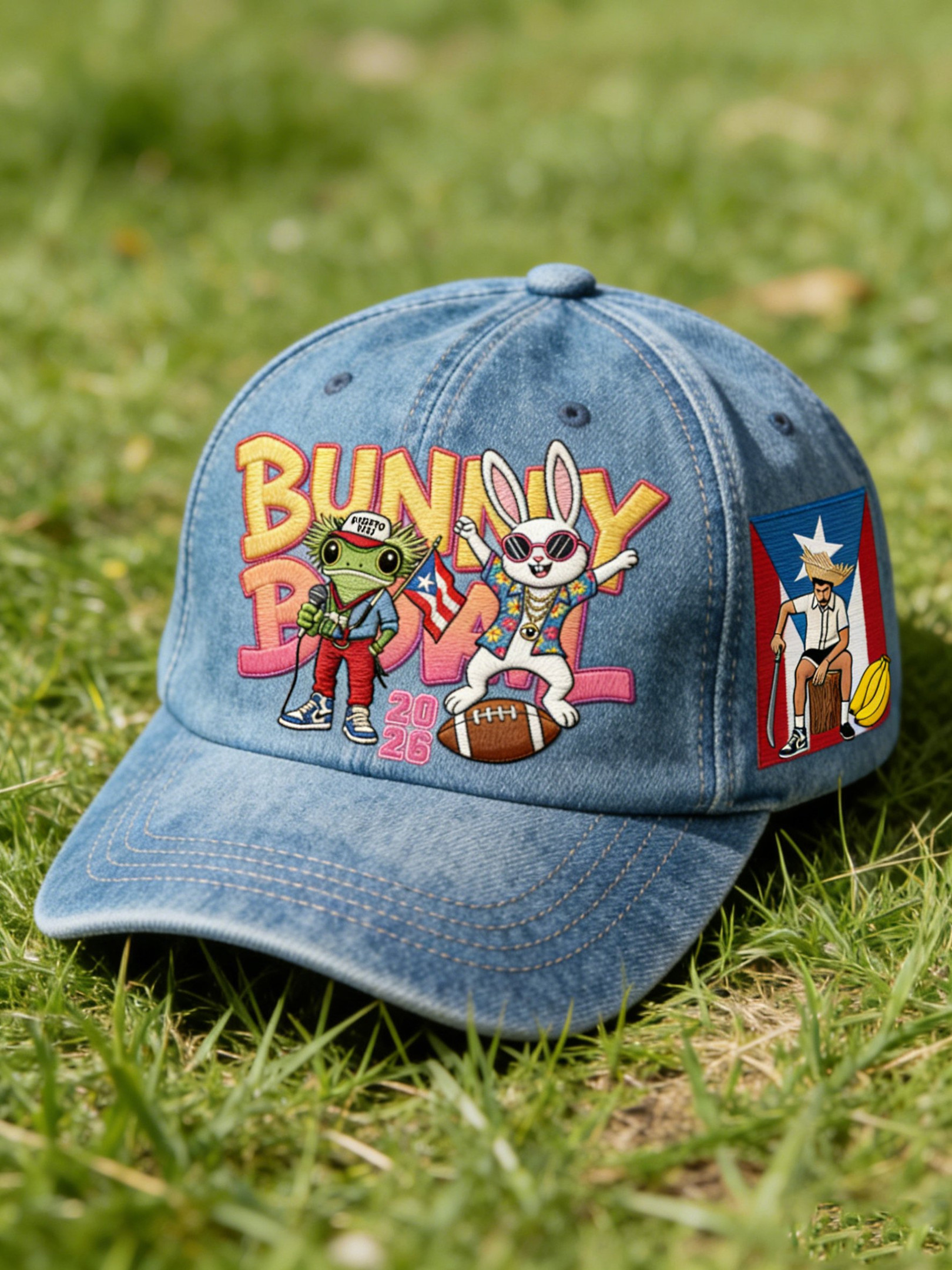 Bad Bunny Super Bowl Merch 2026 Puerto Rican Football Hat Bad Bunny Merch Wife Gifts