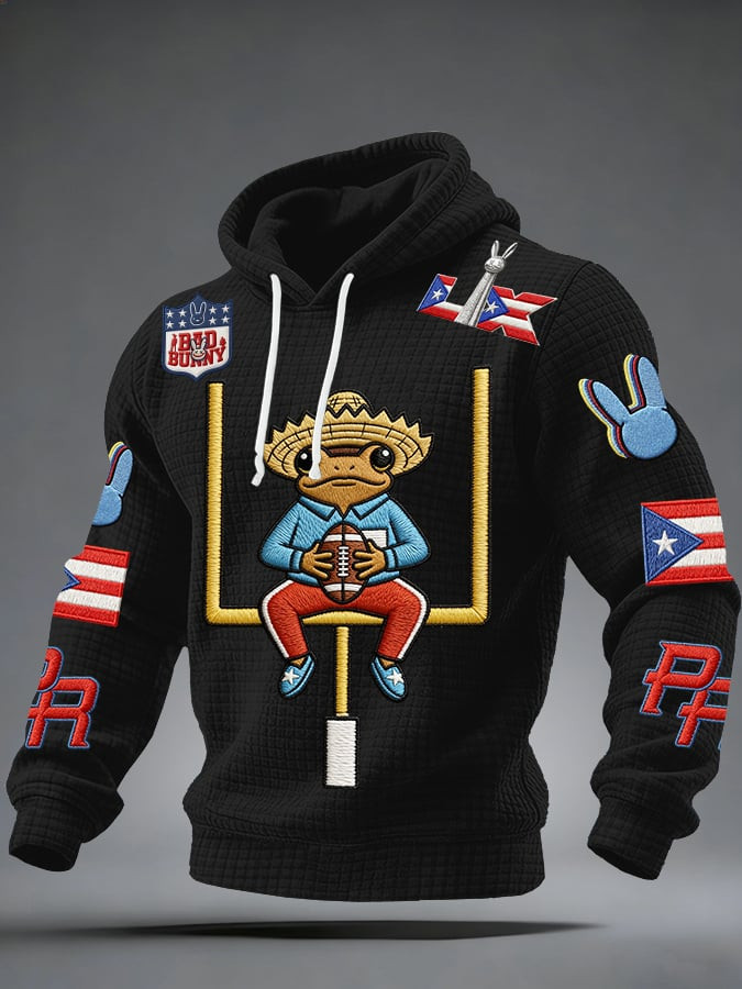 Bad Bunny Super Bowl Merch 2026 Puerto Rican Football Hoodie Bad Bunny Super Bowl Hoodie Gift