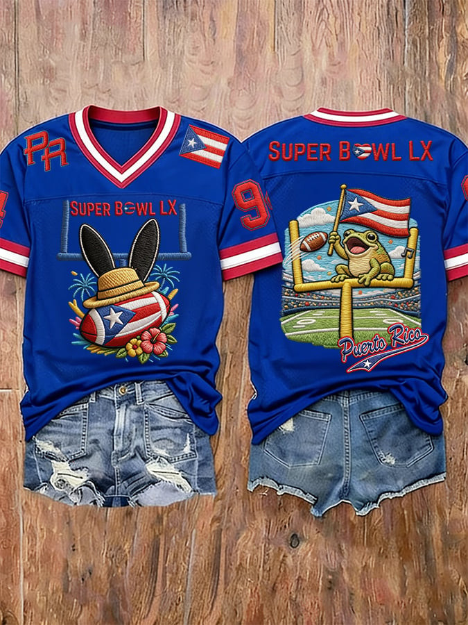 Bad Bunny Super Bowl Merch 2026 Puerto Rican Football Jersey Game Day Benito Bowl Shirt Bad Bunny Super Bowl Merch 2026 Puerto Rican Football Jersey Game Day Benito Bowl Shirt