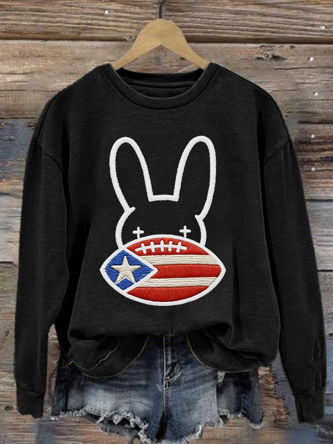 Bad Bunny Super Bowl Merch 2026 Puerto Rican Football Sweatshirt Game Day Benito Bowl Shirt