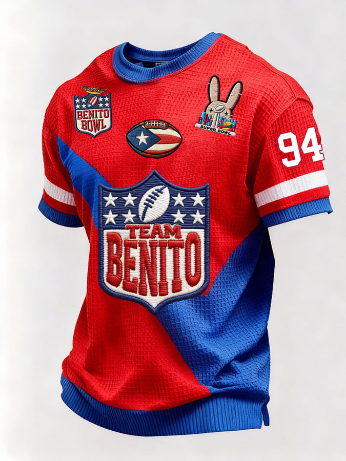 Bad Bunny Super Bowl Merch 2026 Puerto Rican Football Team Benito Bowl T-Shirt Gifts For Fans