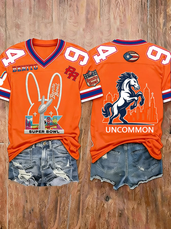 Bad Bunny Super Bowl Merch 2026 Puerto Rican Football Uncommon Jersey Benito Bowl Merch Gifts