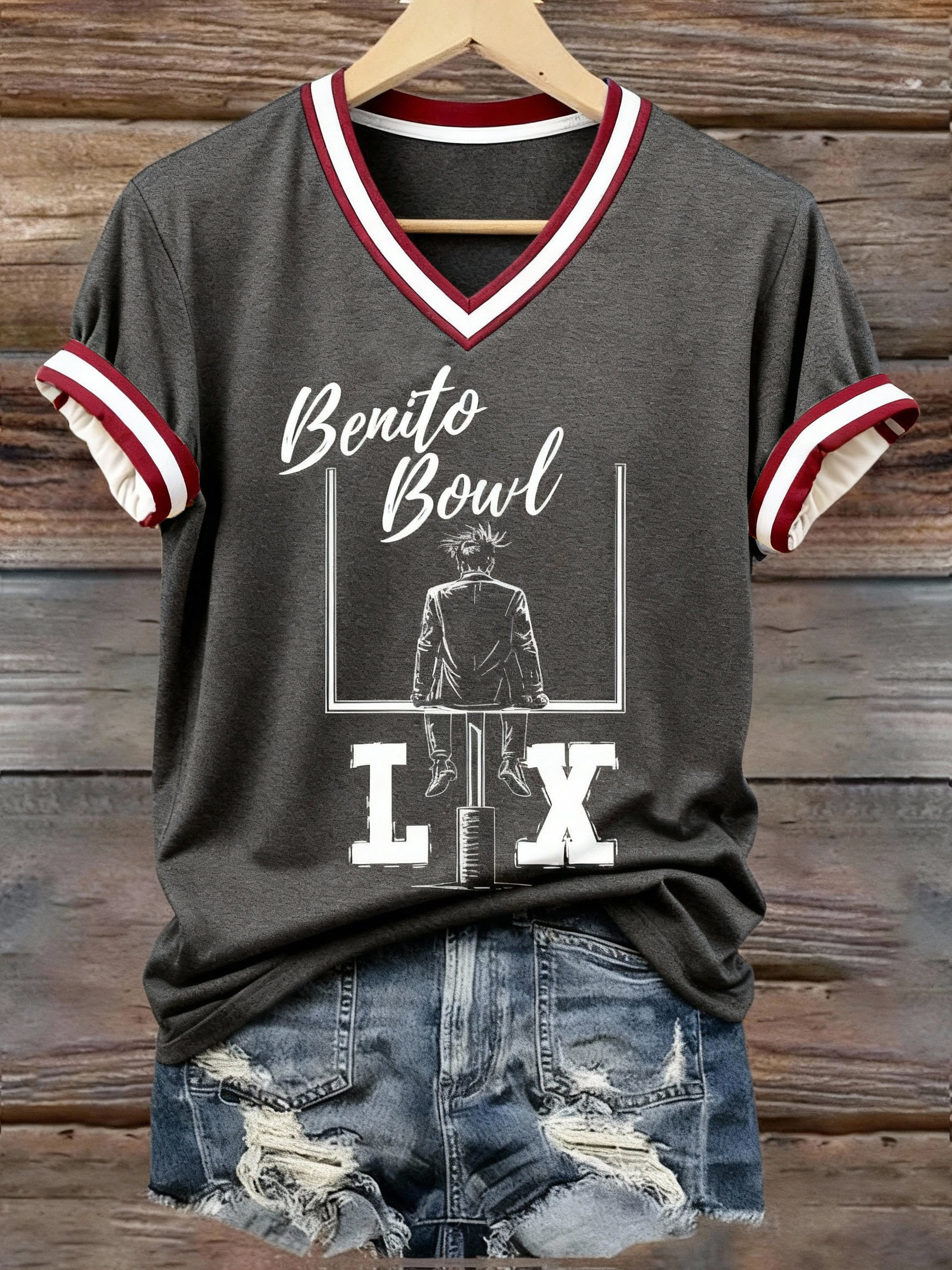 Bad Bunny Super Bowl Merch 2026 Puerto Rican Game Day Benito Bowl V-Neck Shirt Bad Bunny Shirt