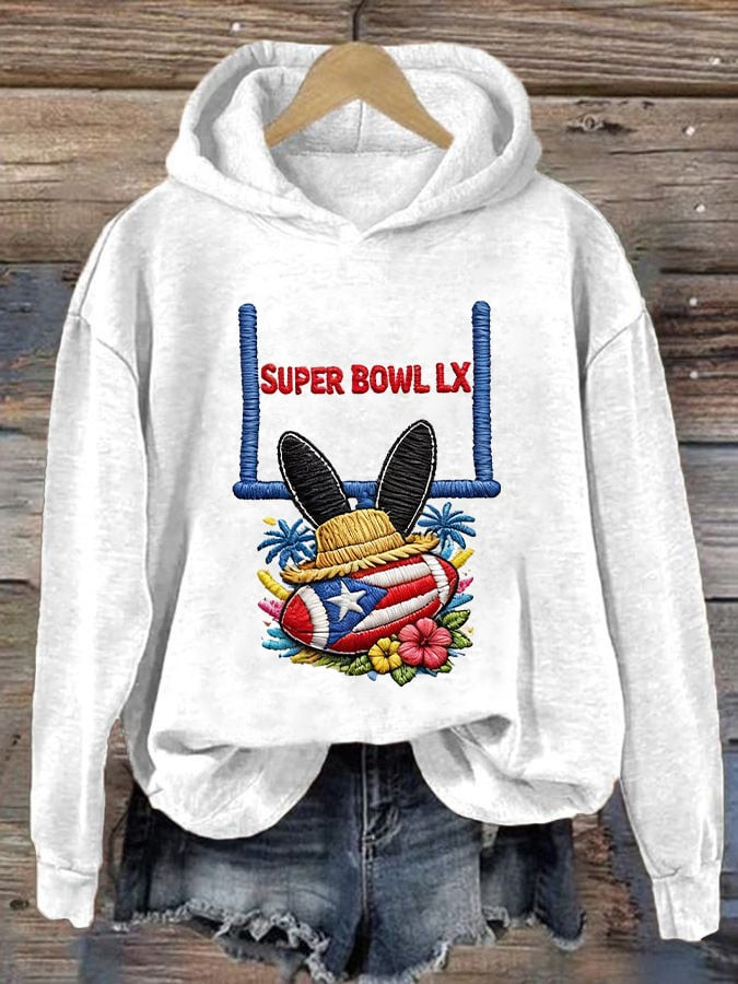 Bad Bunny Super Bowl Merch 2026 Puerto Rican Team Benito Bowl Hoodie Super Bowl LX Hoodie