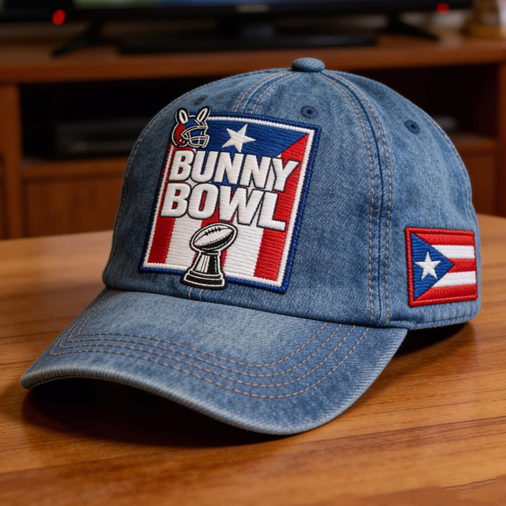 Bad Bunny Super Bowl Merch 2026 Puerto Rico Football Hat Game Day Cap Gifts For Him