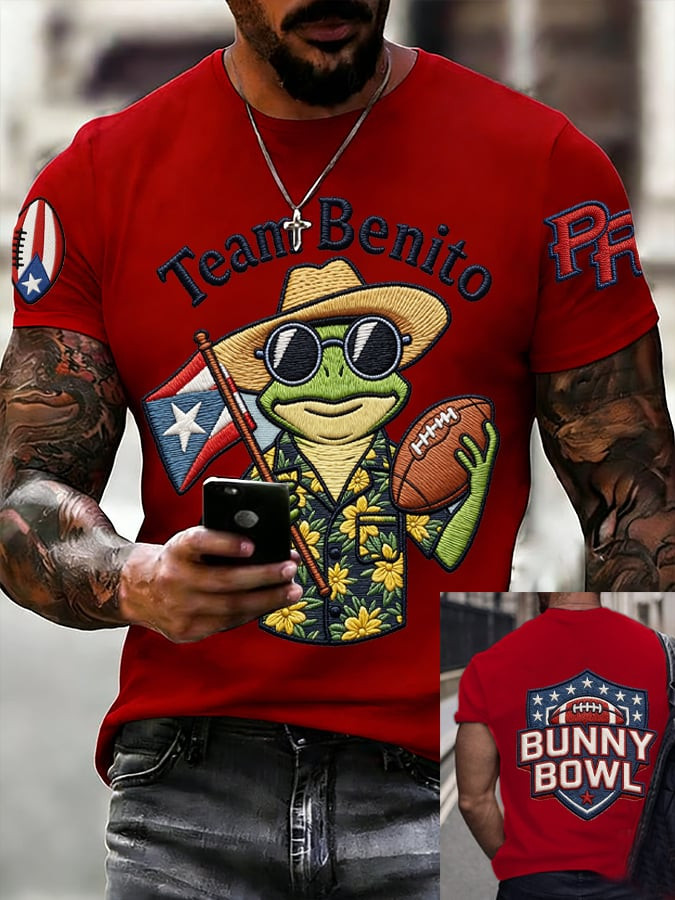 Bad Bunny Super Bowl Merch 2026 Team Benito Bowl T-Shirt Bad Bunny Superbowl Shirt Fan Gift Bad Bunny Super Bowl Merch 2026 Team Benito Bowl T-Shirt Bad Bunny Superbowl Shirt Fan Gift