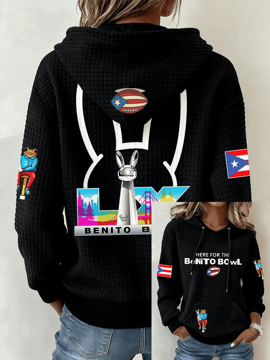 Bad Bunny Tour 2026 Merch Here For The Benito Bowl Hoodie Football Lover Gift Ideas