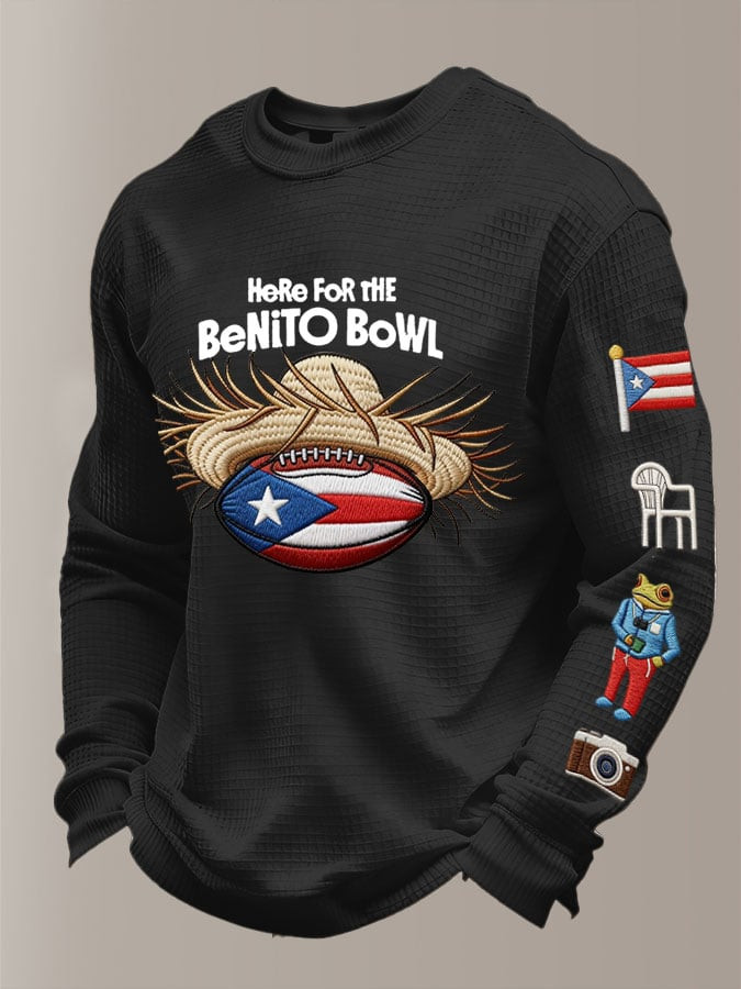 Bad Bunny Tour 2026 Merch Here For The Benito Bowl Long Sleeve Shirt Bad Bunny Frog Merch